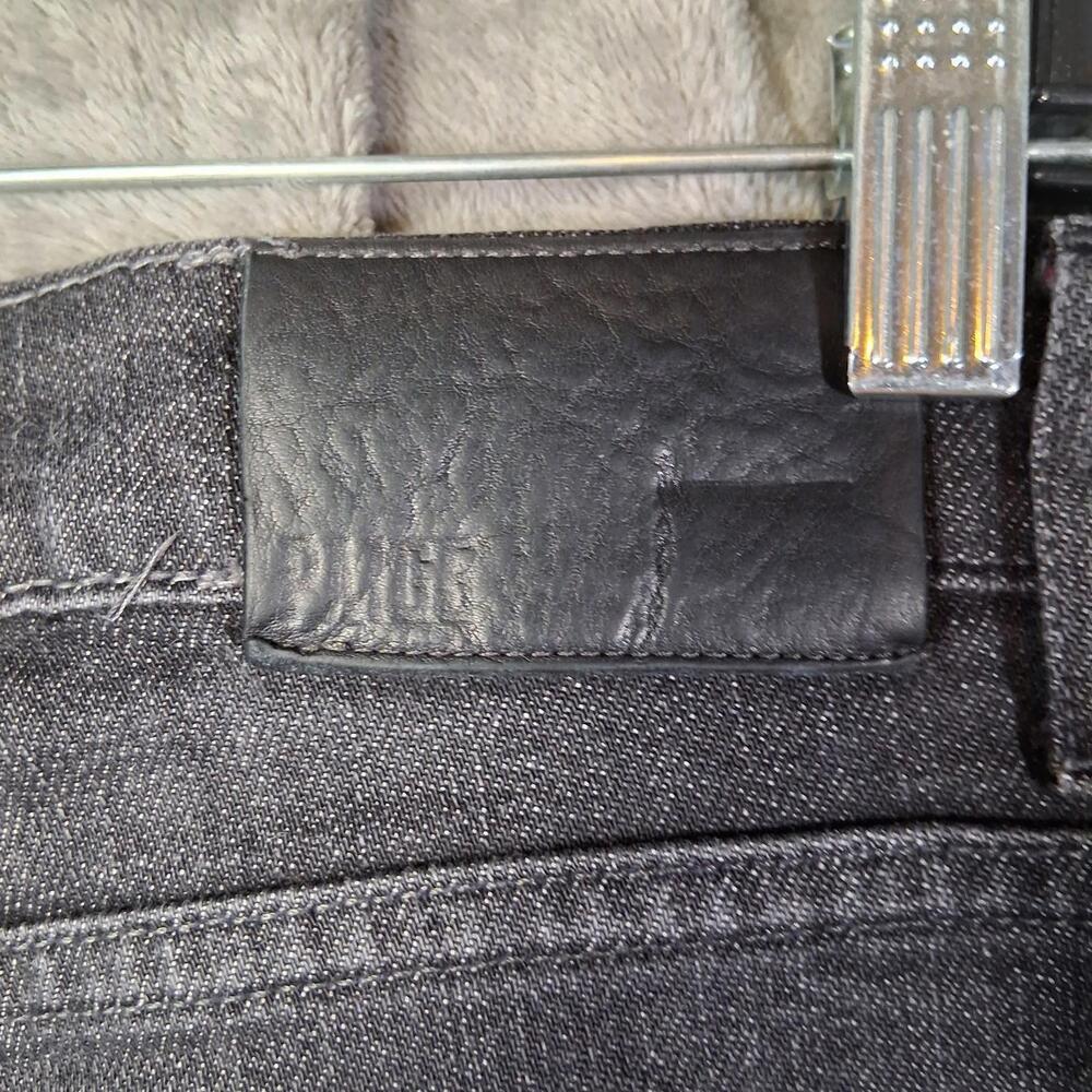 Paige Lennox Slim Straigh Jeans Mens 32x32 Black Wash Designer Denim Sample Tags - Picture 7 of 9